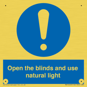 Open the blinds and use natural light
